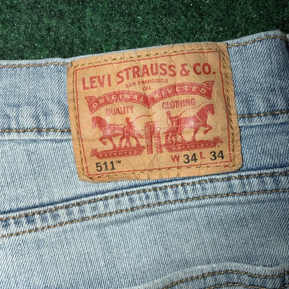 Levi's 511 Jeans Men's 34x34 Light Wash Reg Fit Jeans